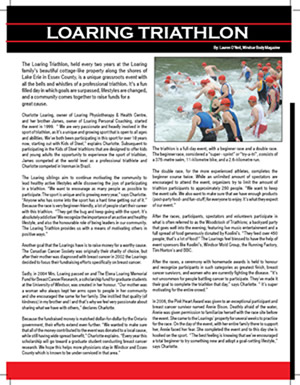 Loaring Triathlon in Body Magazine